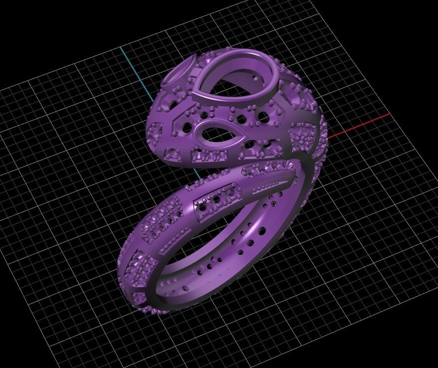 Serpenti Ring Style 3D print model_12