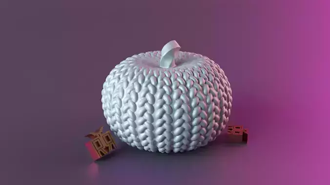 Woven Halloween pumpkin decor 3D print model