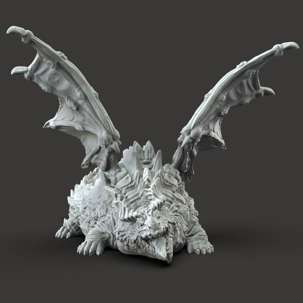 Fat Dragon - 3D Printable TTRPG - PRESUPPORTED - 32mm Scale 3D print model_7