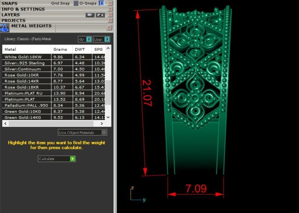 floral ring 3D print model_19