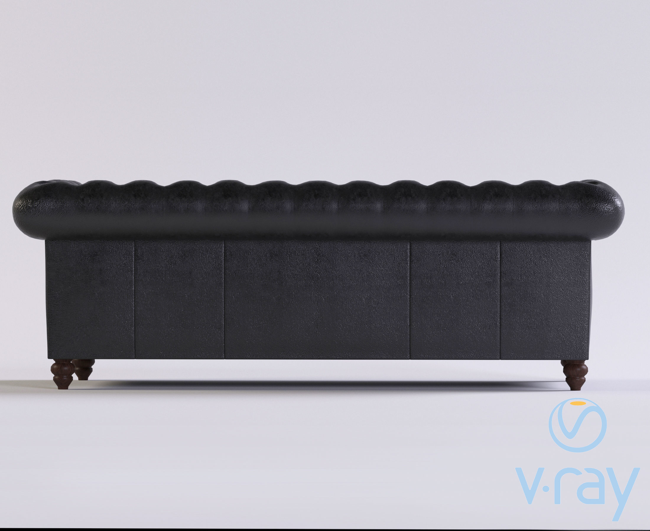 Decorative set statue and Sofa Low-poly 3D model_2