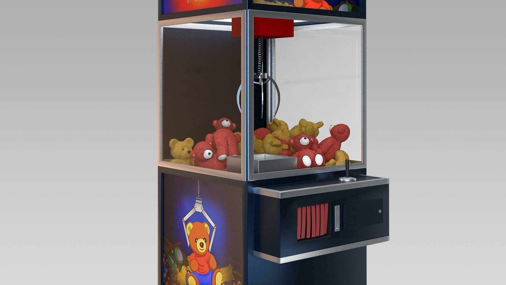 Toy Claw Machine Low-poly 3D model_10