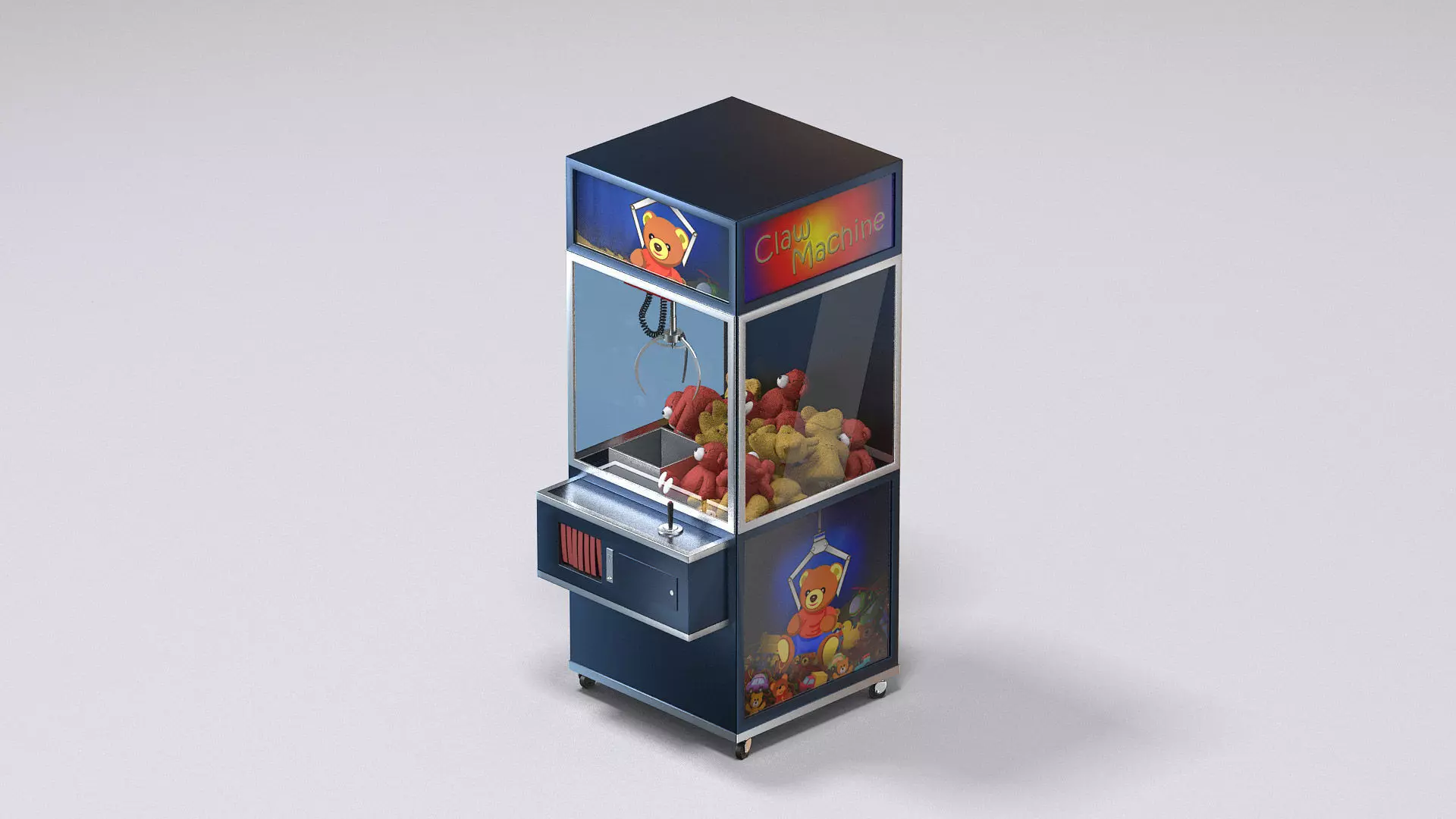 Toy Claw Machine Low-poly 3D model_0
