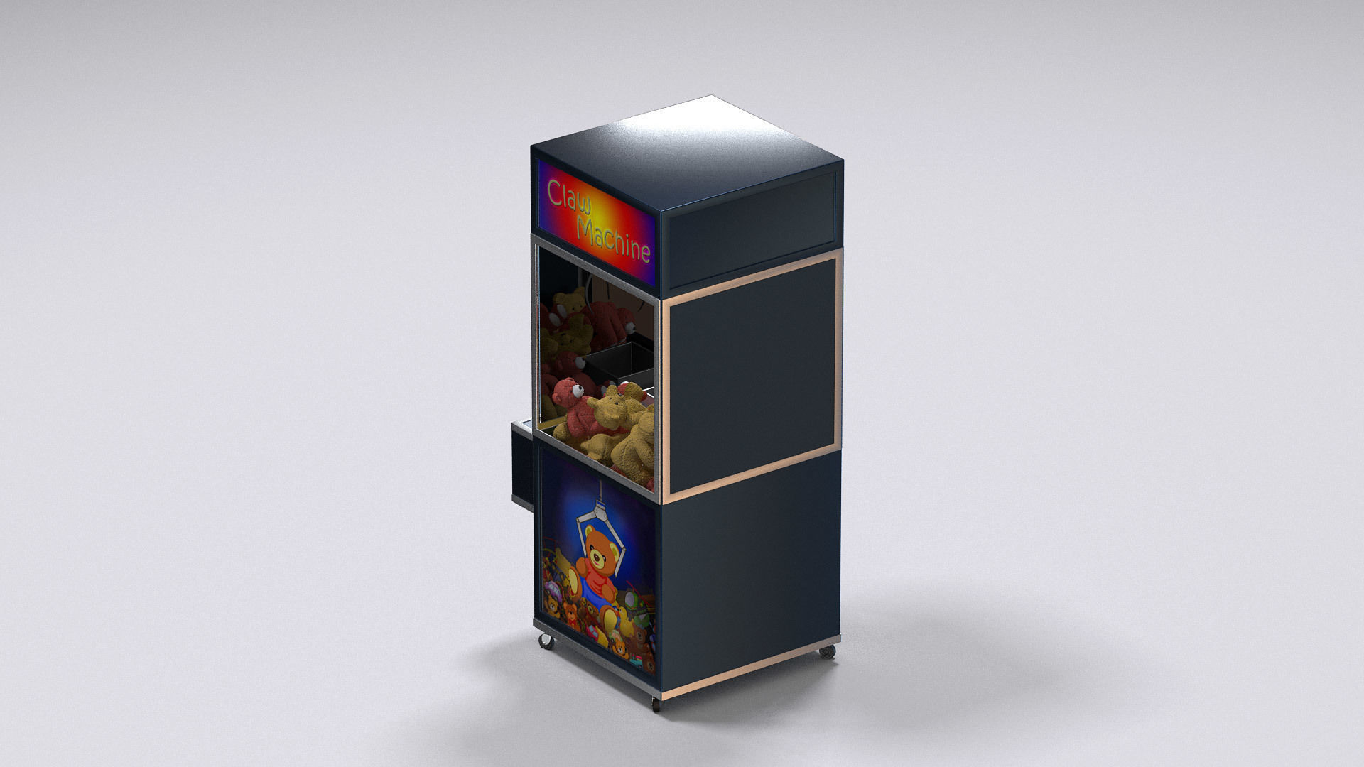 Toy Claw Machine Low-poly 3D model_5