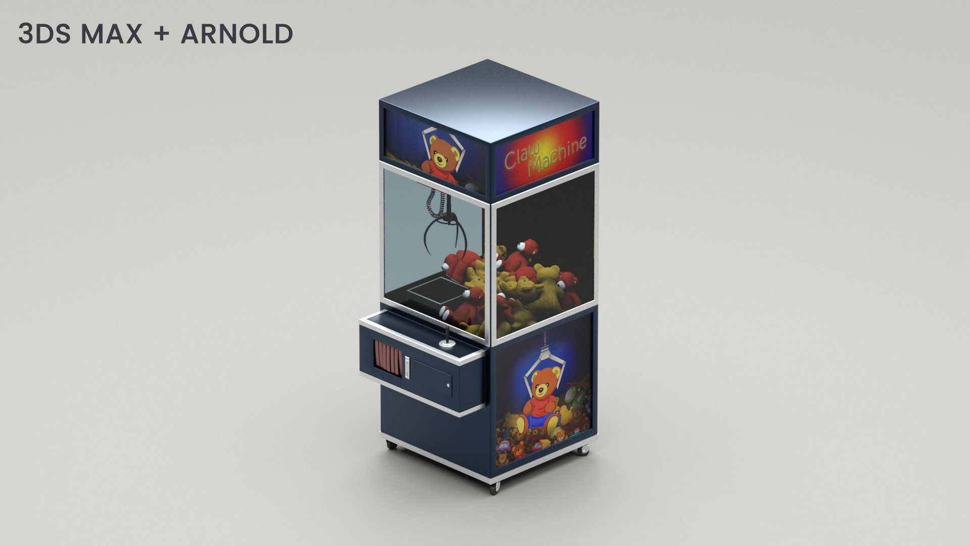 Toy Claw Machine Low-poly 3D model_11