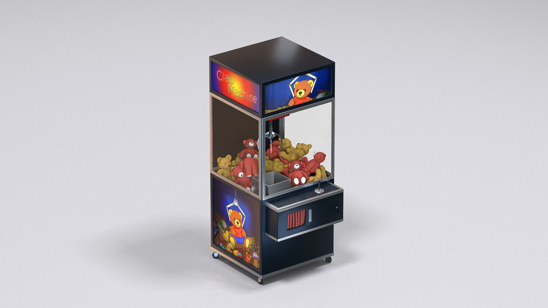 Toy Claw Machine Low-poly 3D model_2