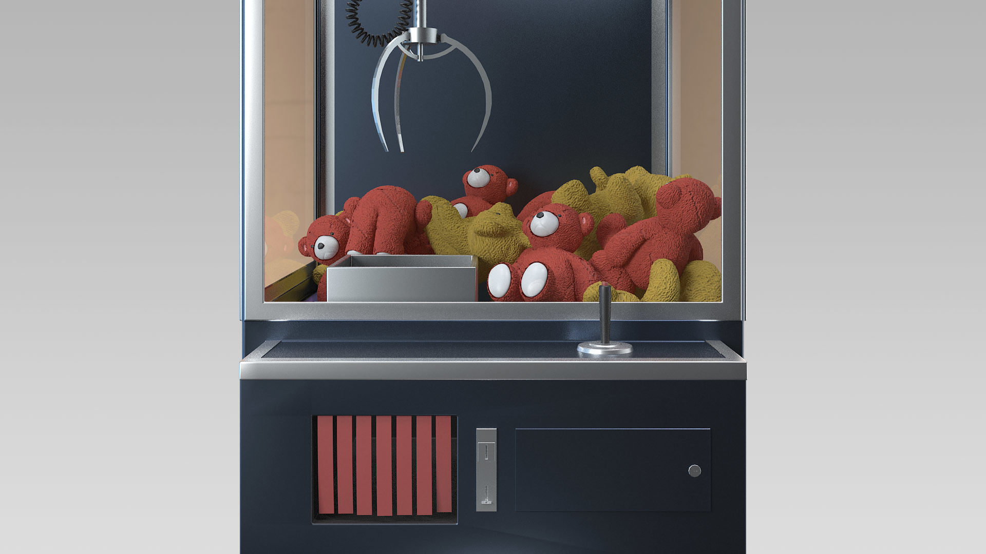 Toy Claw Machine Low-poly 3D model_9