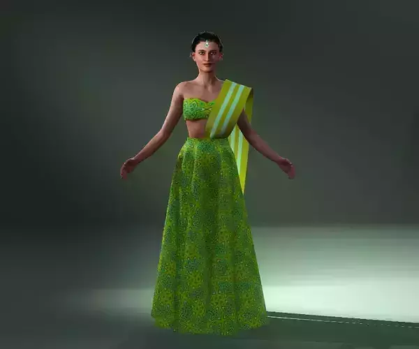 Karina-Female character Low-poly 3D model Karina-Female character Low-poly 3D model