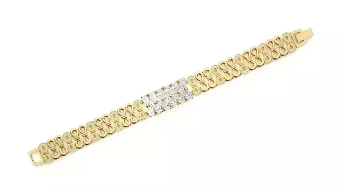 Diamond Bracelet 3D print model 