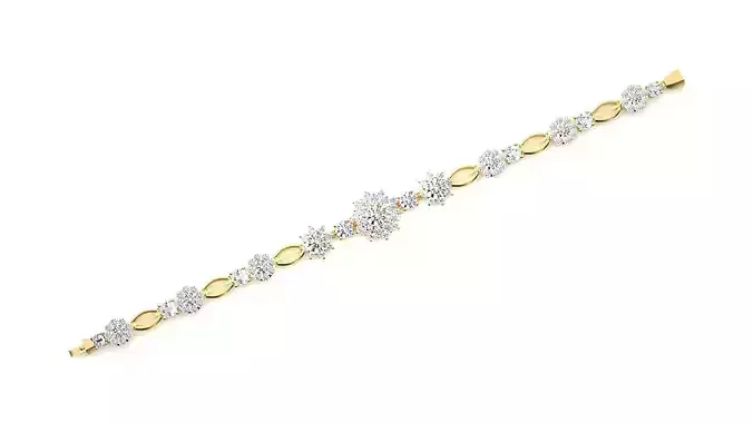 Diamond Bracelet 3D print model 