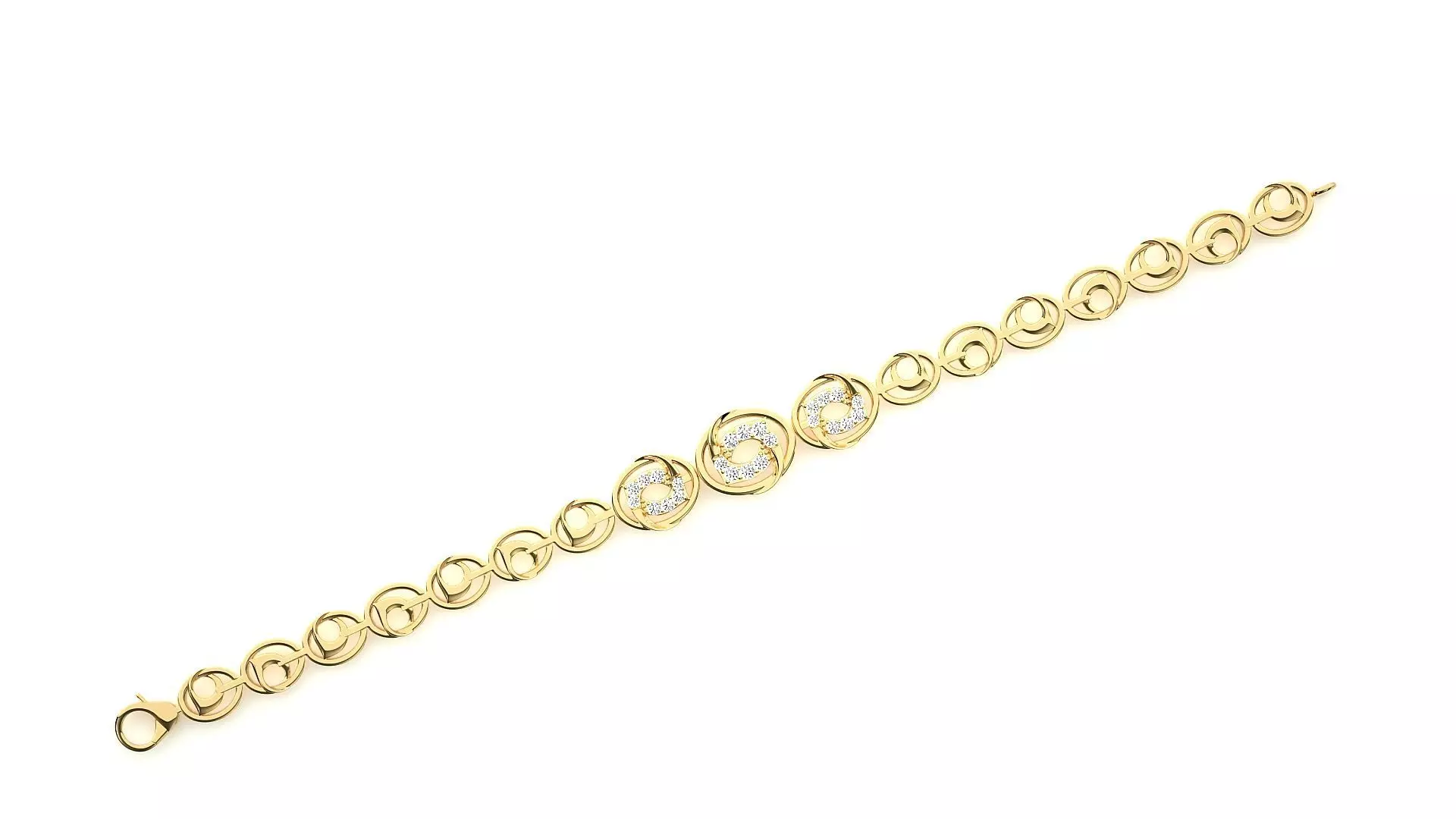 Diamond Bracelet 3D print model  3D print model_0