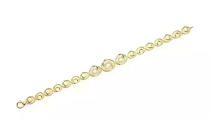 Diamond Bracelet 3D print model  3D print model