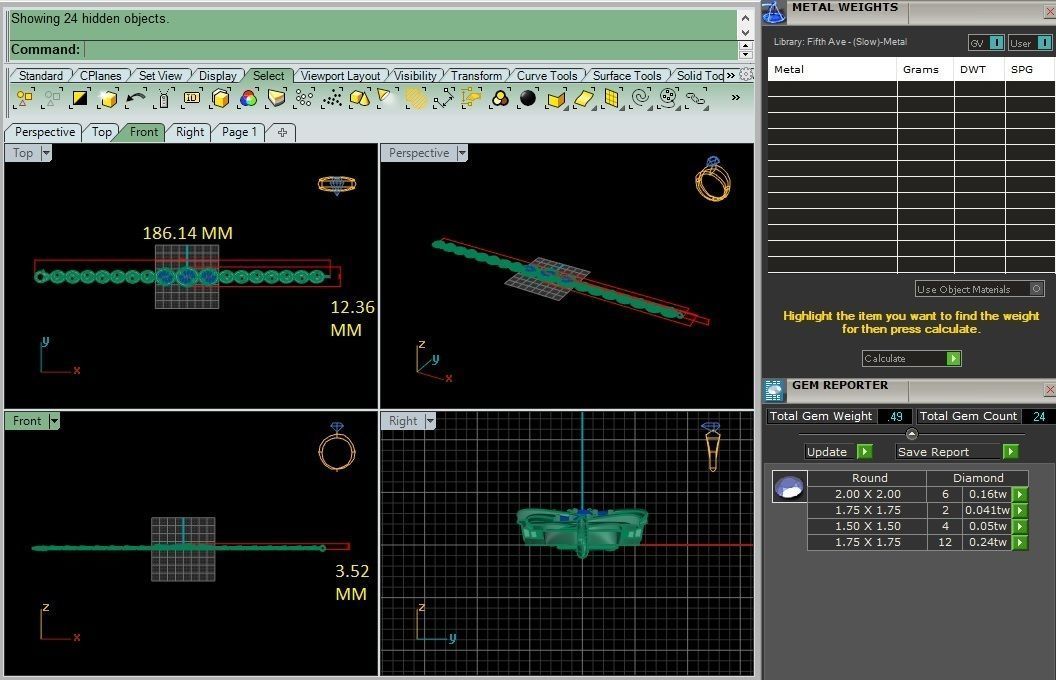 Diamond Bracelet 3D print model  3D print model_4