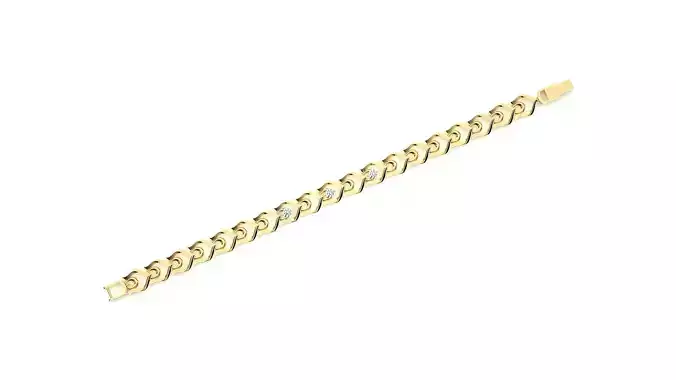 Diamond Bracelet 3D print model 