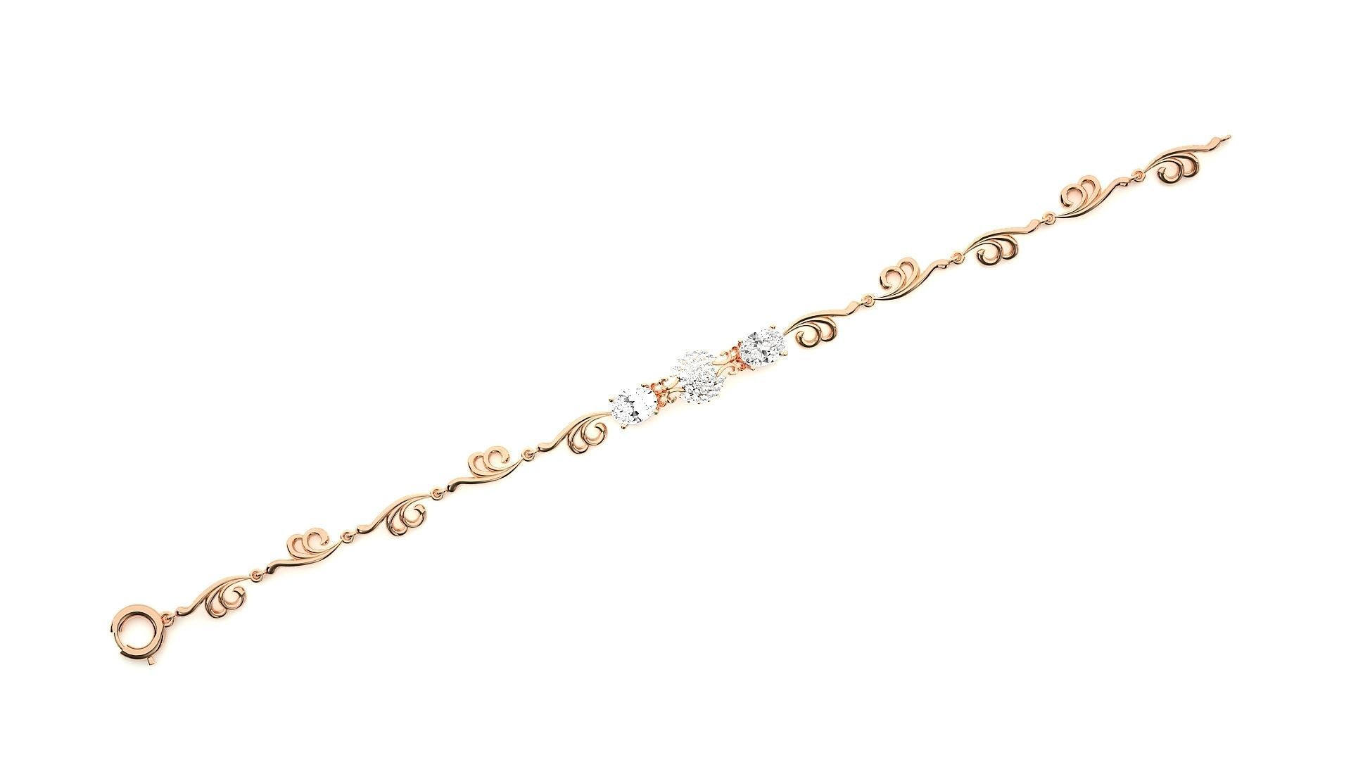 Diamond Bracelet 3D print model  3D print model_1