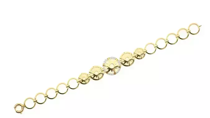Diamond Bracelet 3D print model 