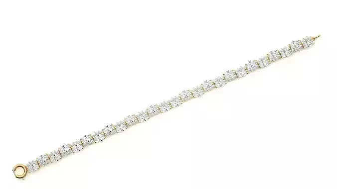 Diamond Bracelet 3D print model 