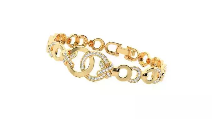Diamond Bracelet 3D print model 