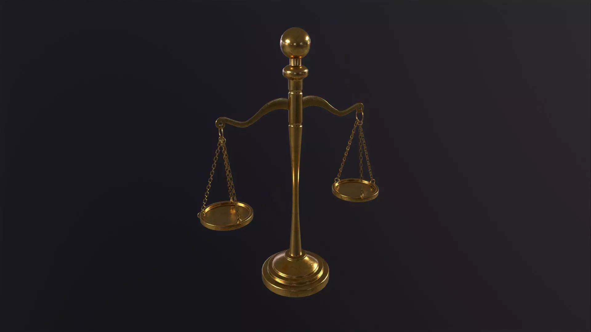 Scales of Justice 3D Model Low-poly 3D model_0