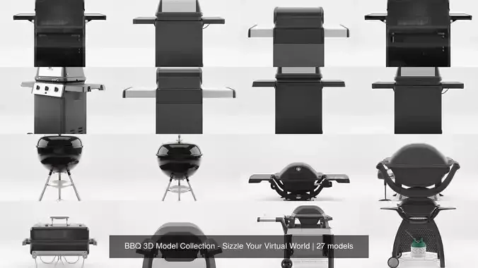BBQ 3D Model Collection - Sizzle Your Virtual World 