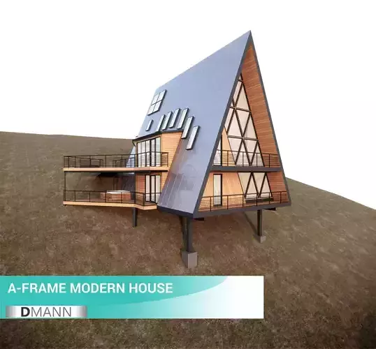 A-Frame Modern House 3D model