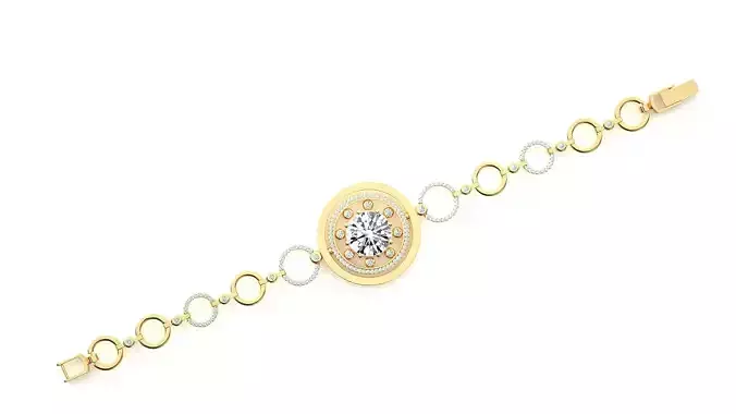 Diamond Bracelet 3D print model 