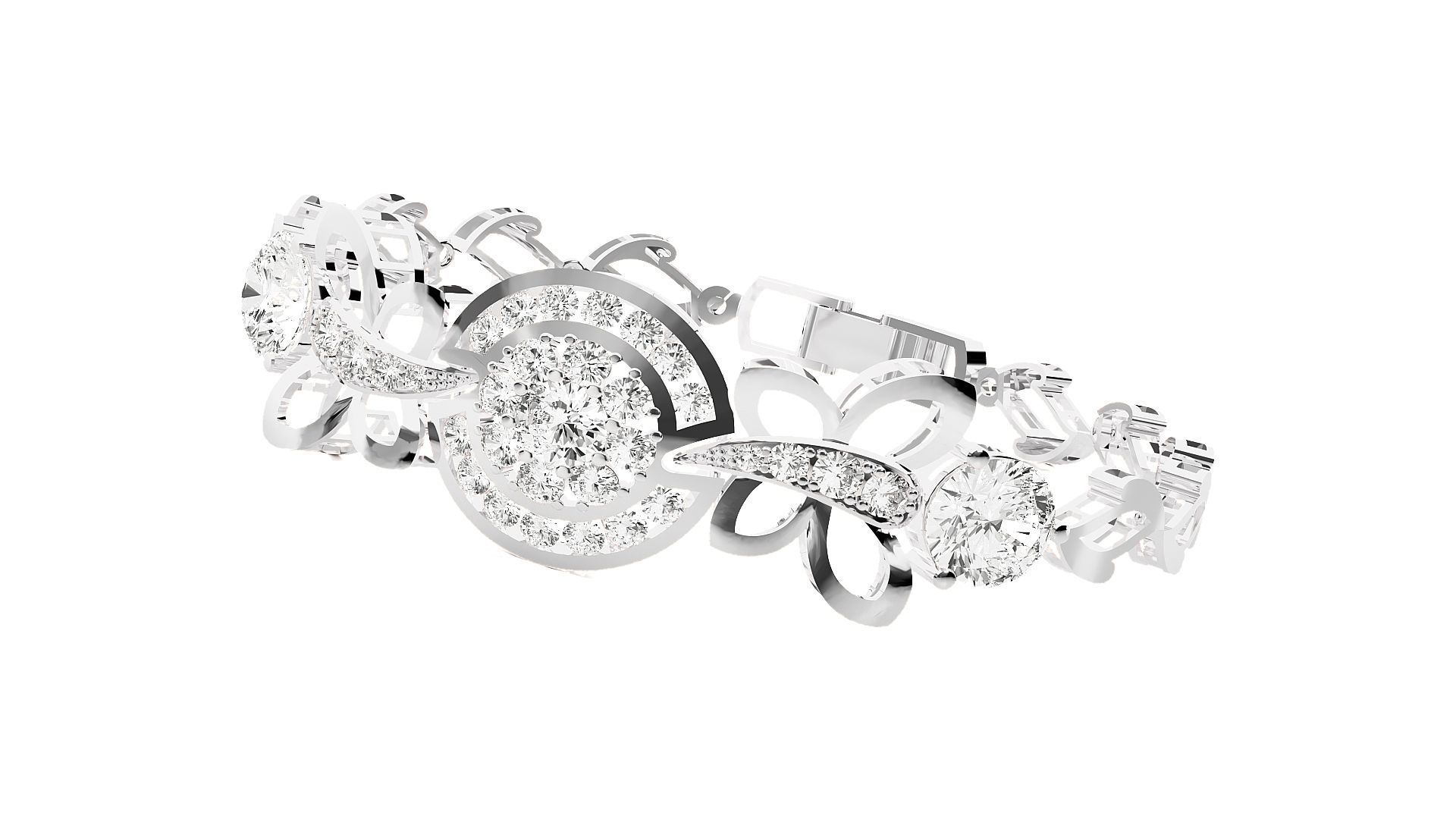 Diamond Bracelet 3D print model  3D print model_6