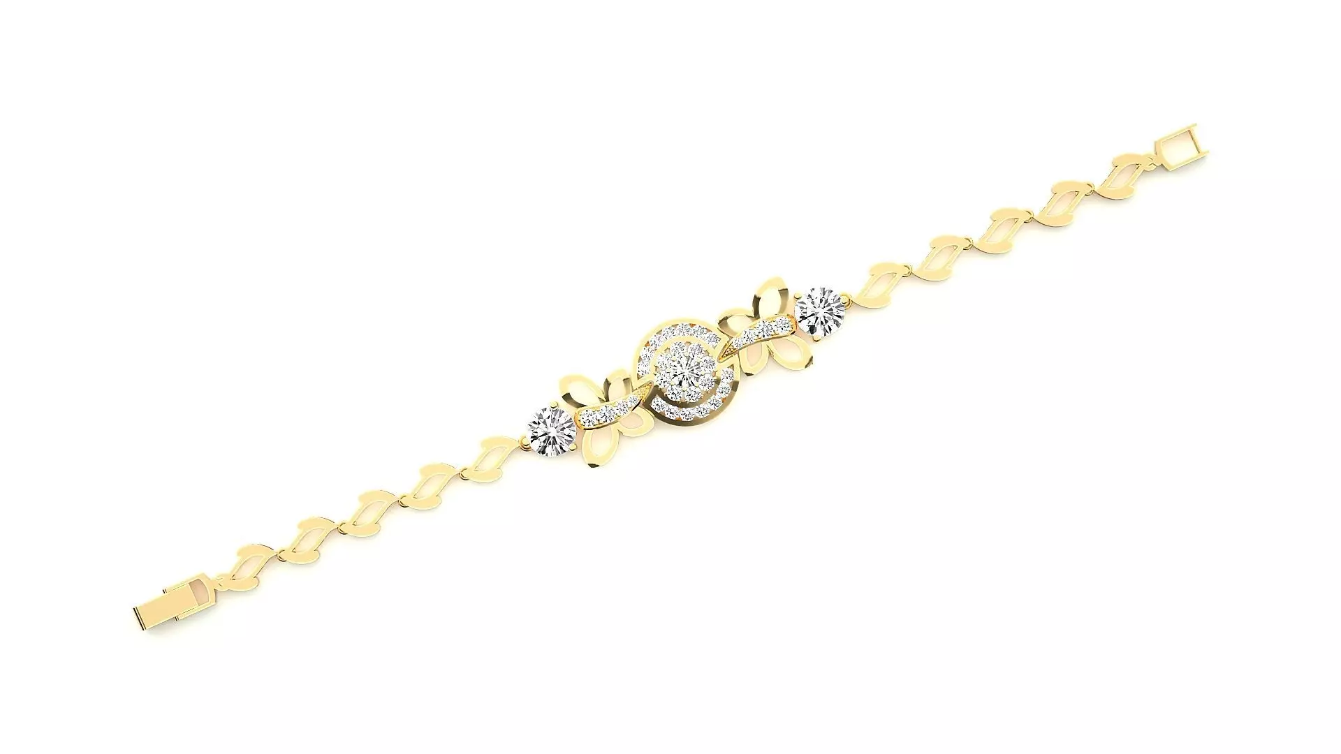 Diamond Bracelet 3D print model  3D print model_0