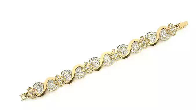 Diamond Bracelet 3D print model 
