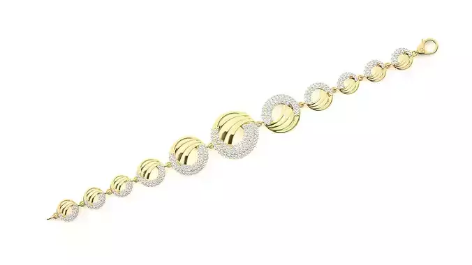 Diamond Bracelet 3D print model 