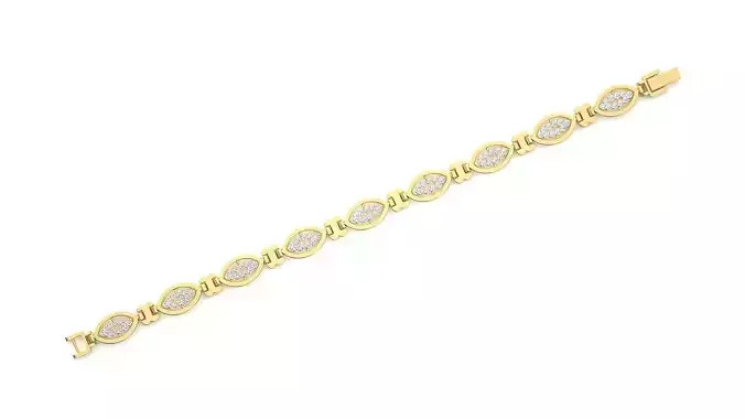 Diamond Bracelet 3D print model 