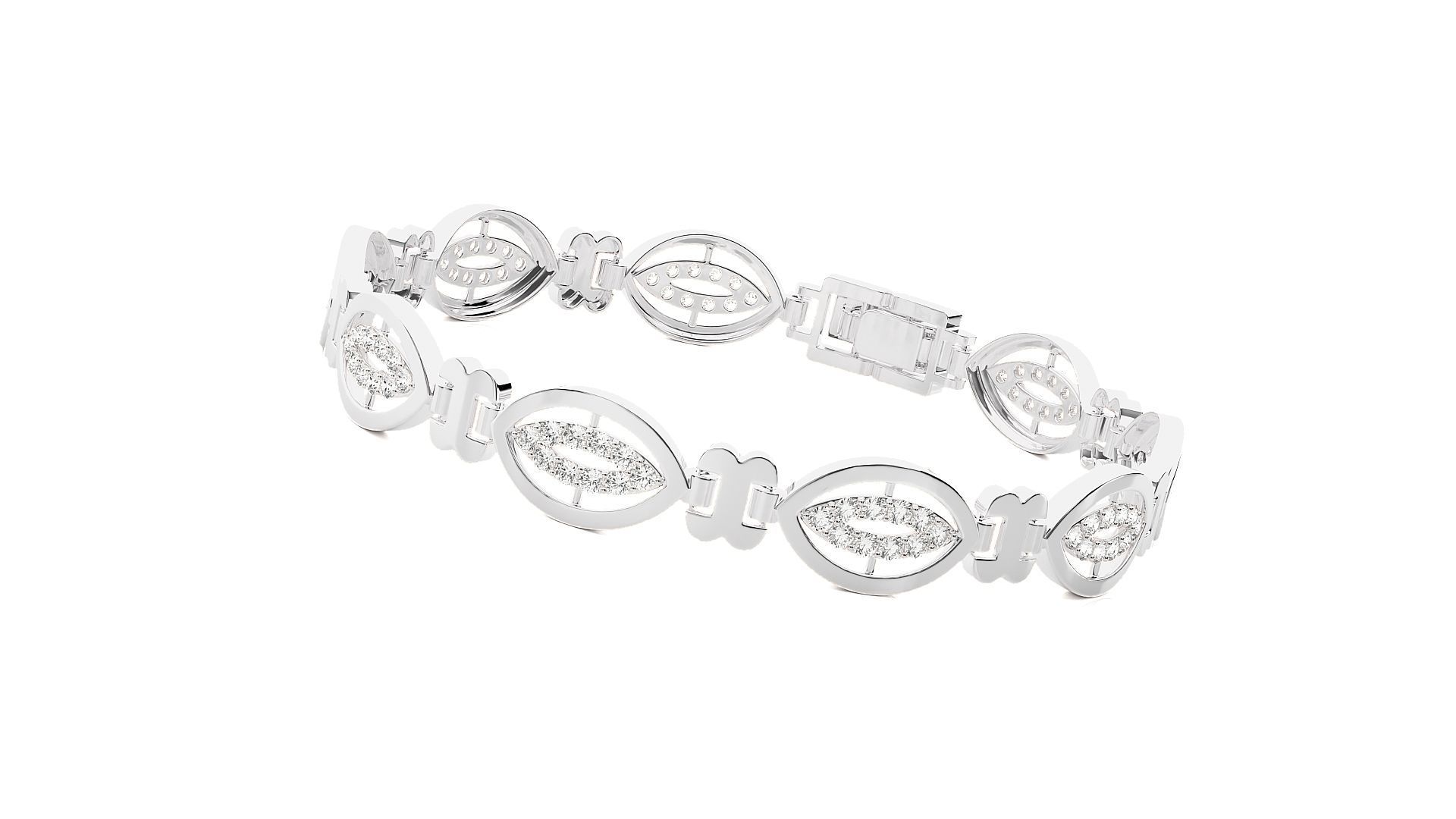 Diamond Bracelet 3D print model  3D print model_6