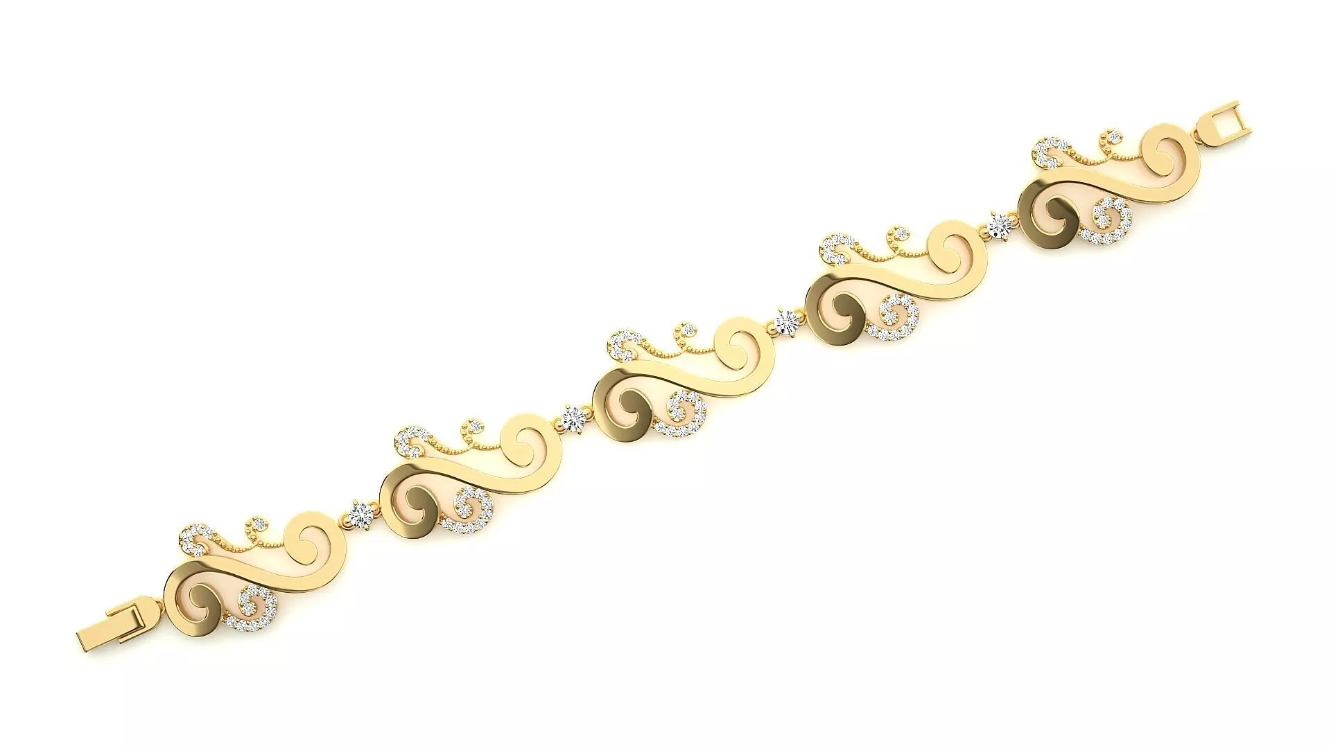 Diamond Bracelet 3D print model 3D print model