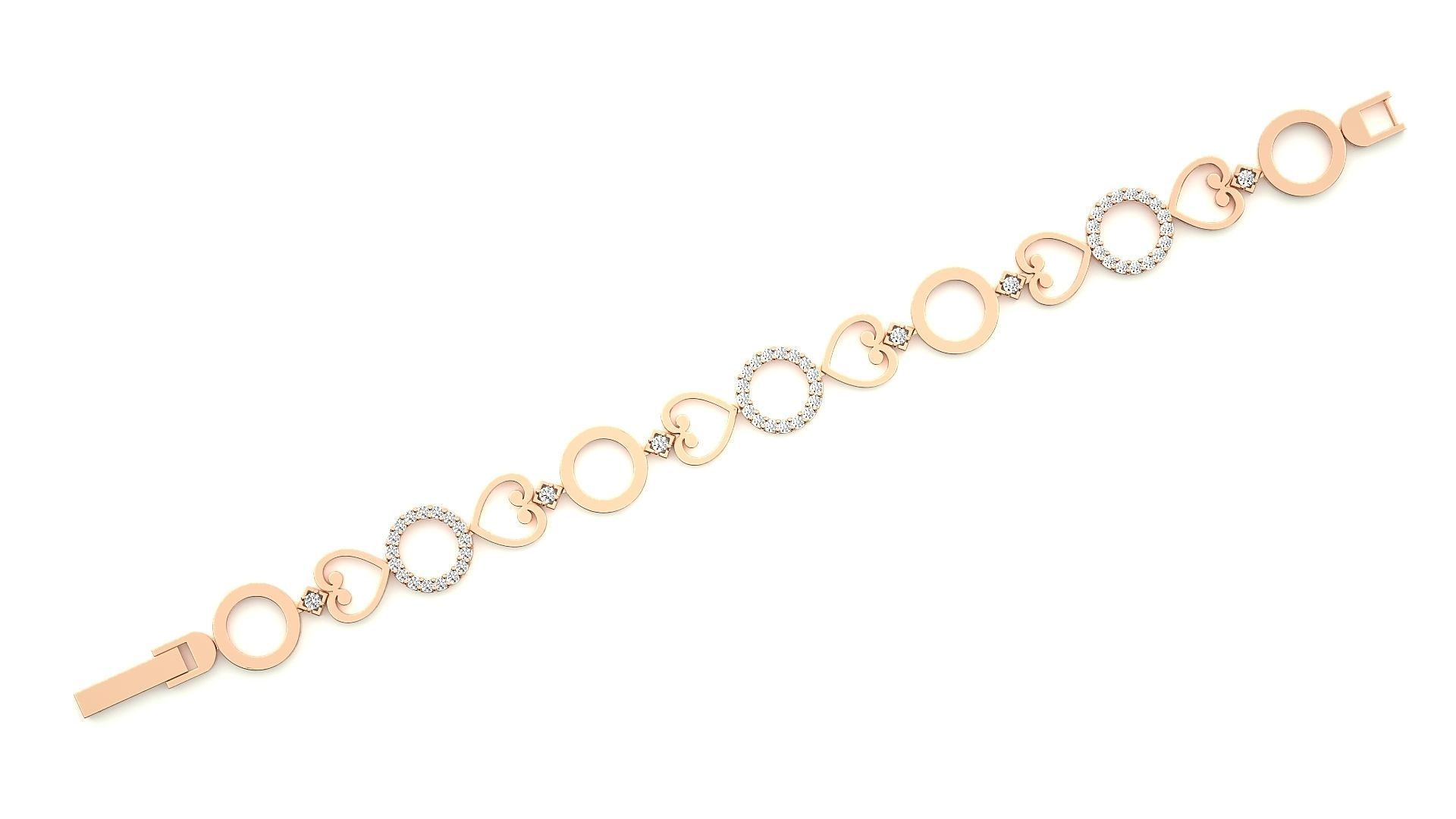 Diamond Bracelet 3D print model  3D print model_1