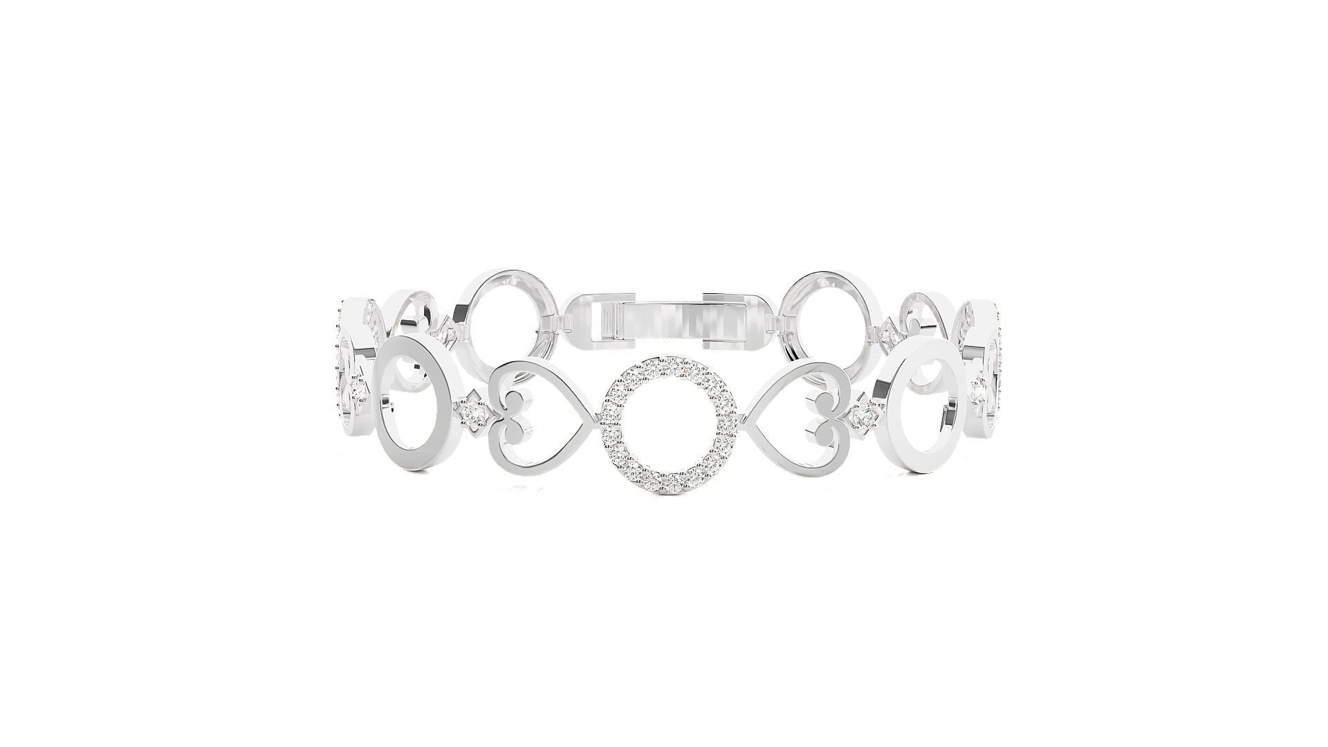 Diamond Bracelet 3D print model  3D print model_7