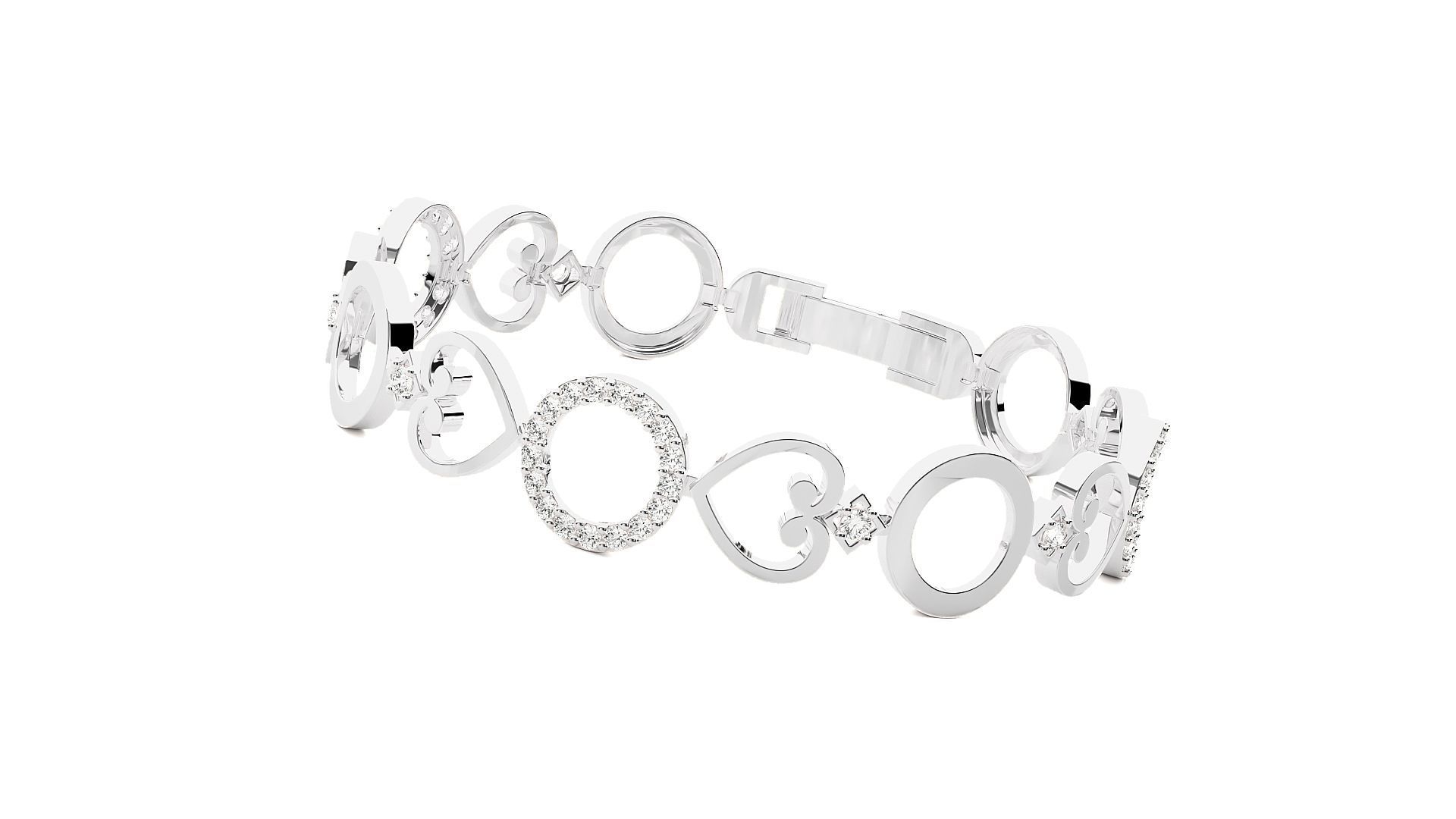 Diamond Bracelet 3D print model  3D print model_6