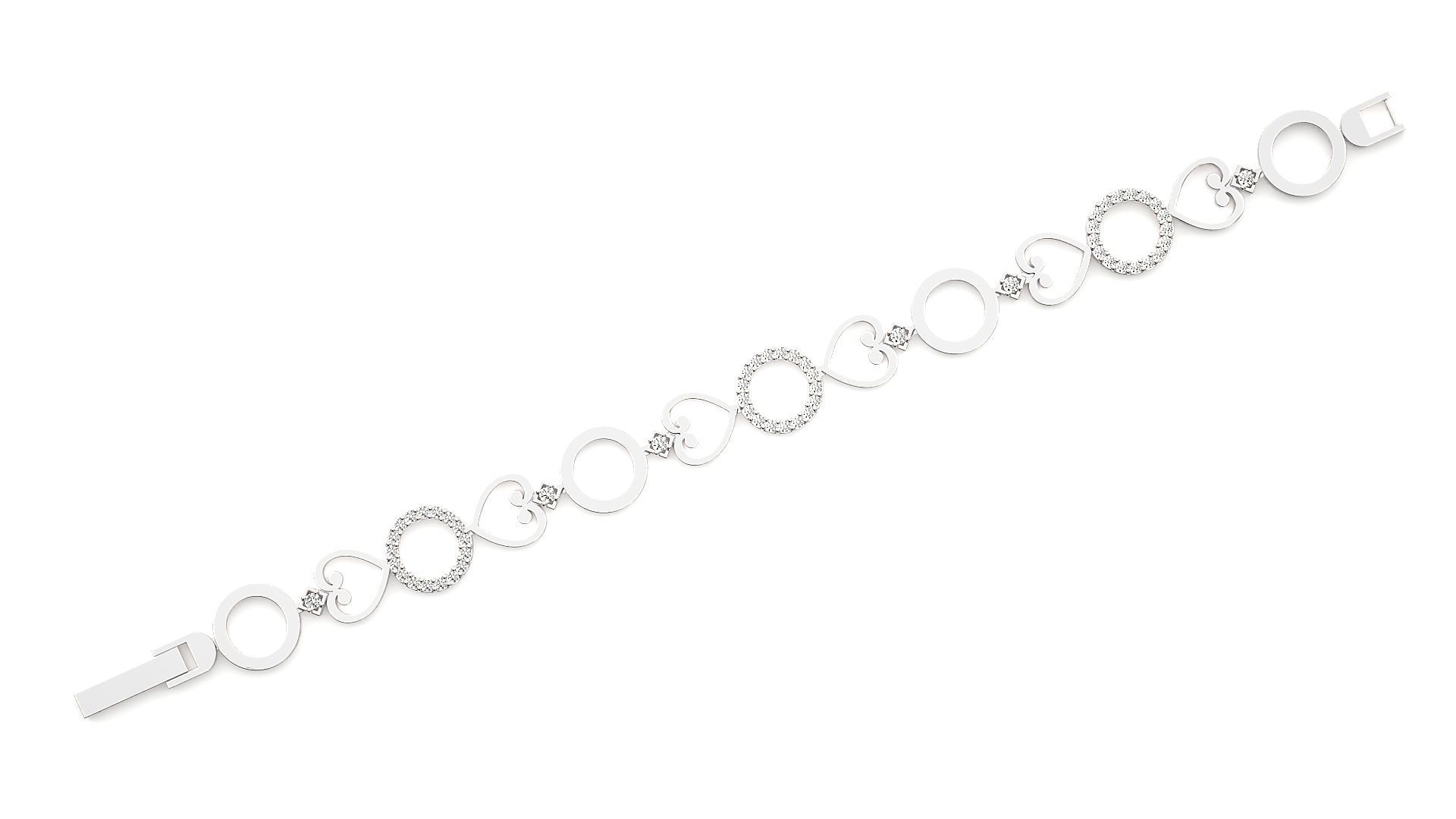 Diamond Bracelet 3D print model  3D print model_5