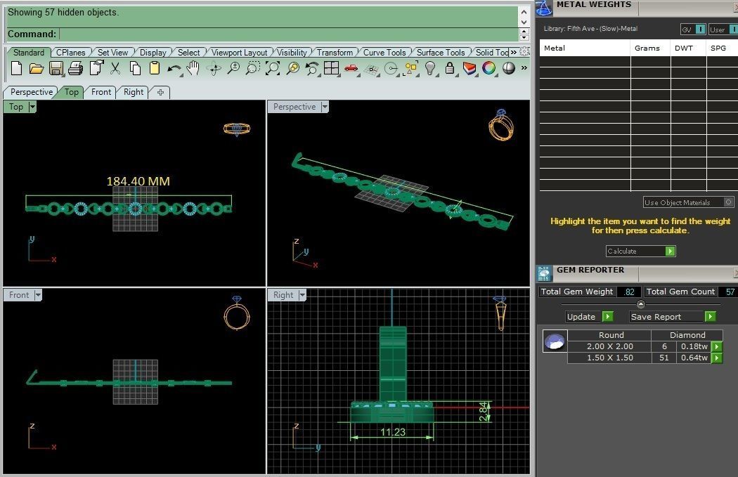 Diamond Bracelet 3D print model  3D print model_3