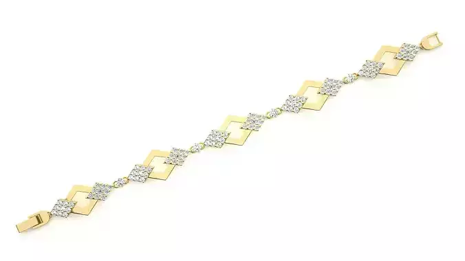 Diamond Bracelet 3D print model 