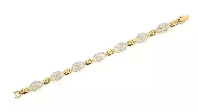 Diamond Bracelet 3D print model  3D print model