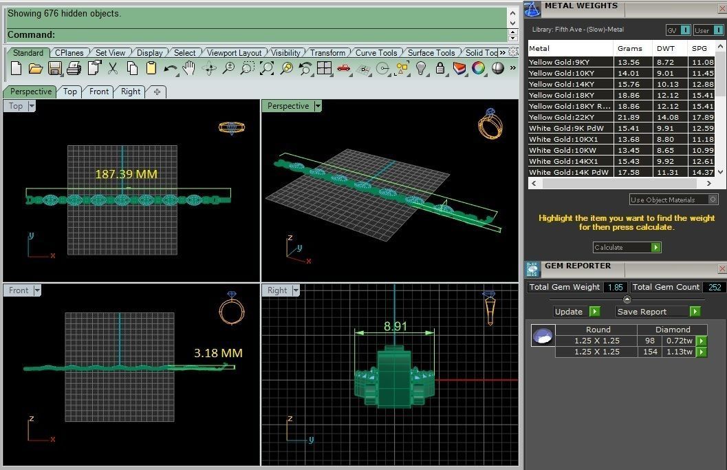 Diamond Bracelet 3D print model  3D print model_4