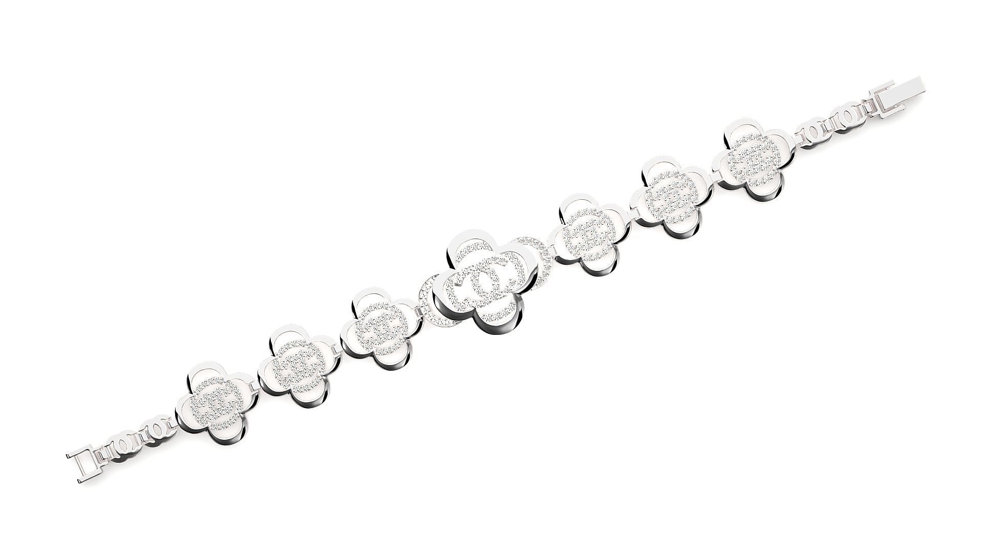 Diamond Bracelet 3D print model  3D print model_5