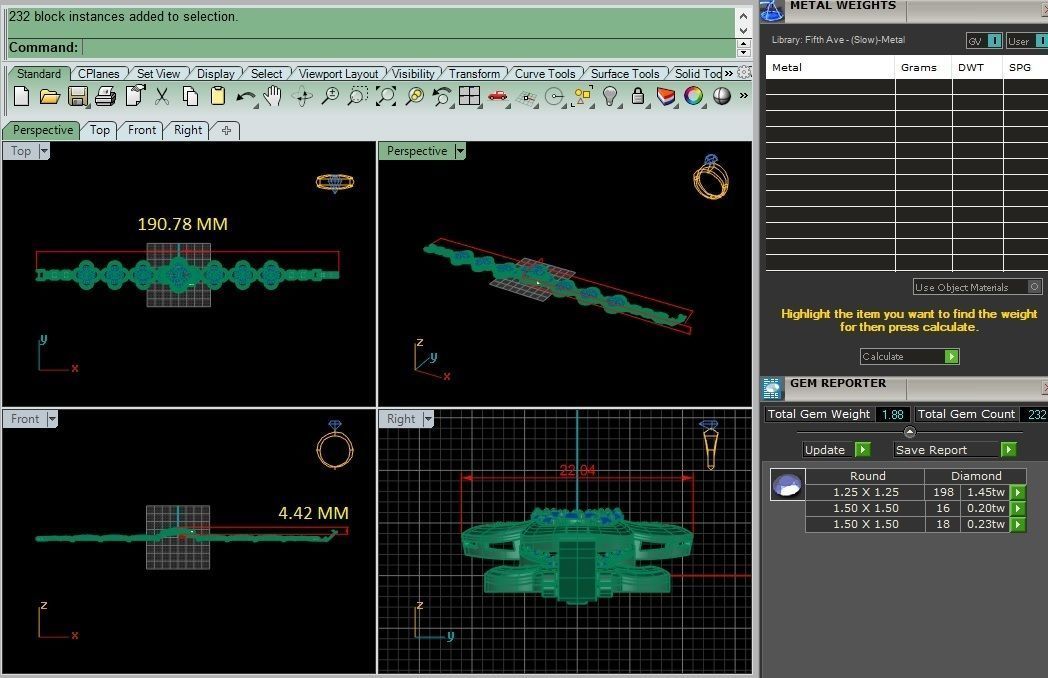 Diamond Bracelet 3D print model  3D print model_4