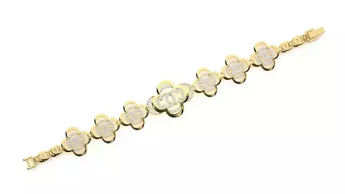 Diamond Bracelet 3D print model  3D print model