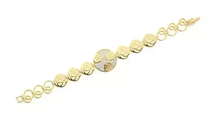 Diamond Bracelet 3D print model  3D print model