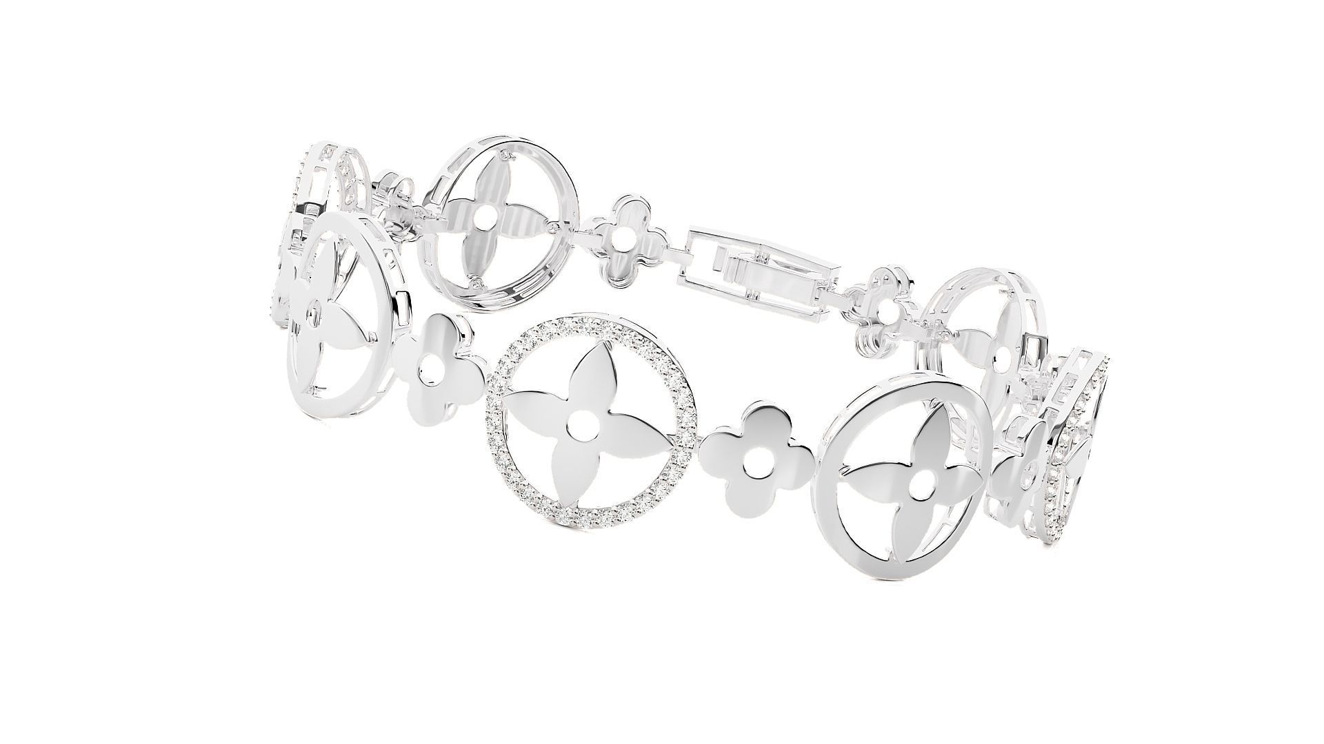 Diamond Bracelet 3D print model  3D print model_6