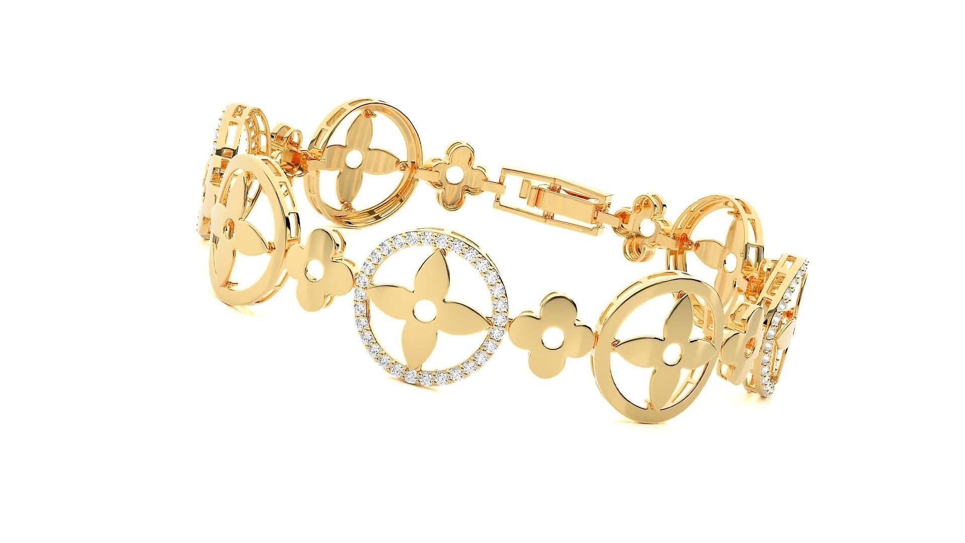 Diamond Bracelet 3D print model  3D print model_8