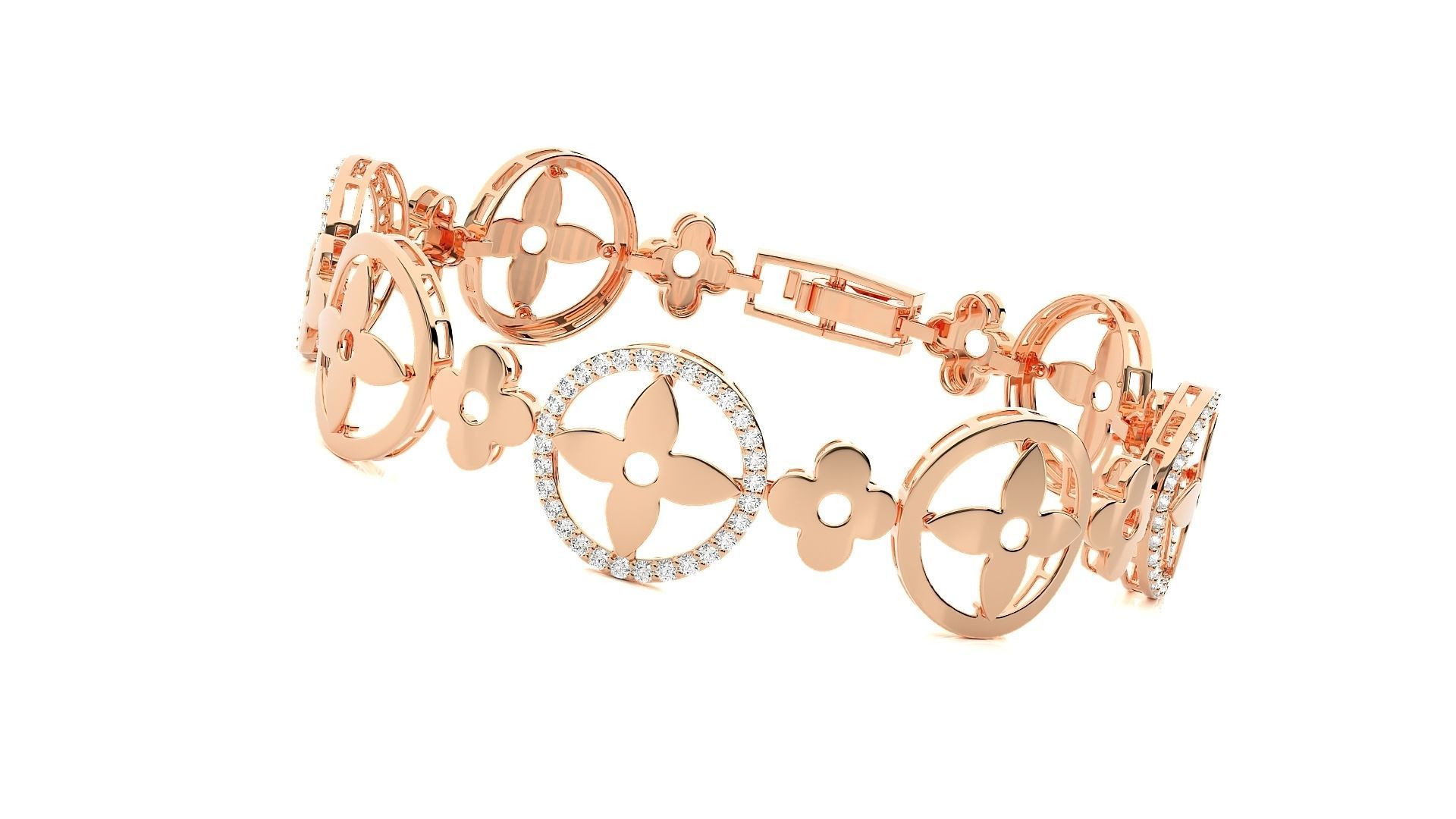 Diamond Bracelet 3D print model  3D print model_2