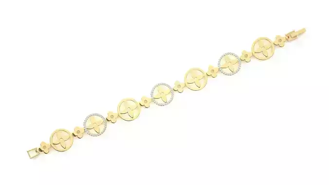 Diamond Bracelet 3D print model  3D print model
