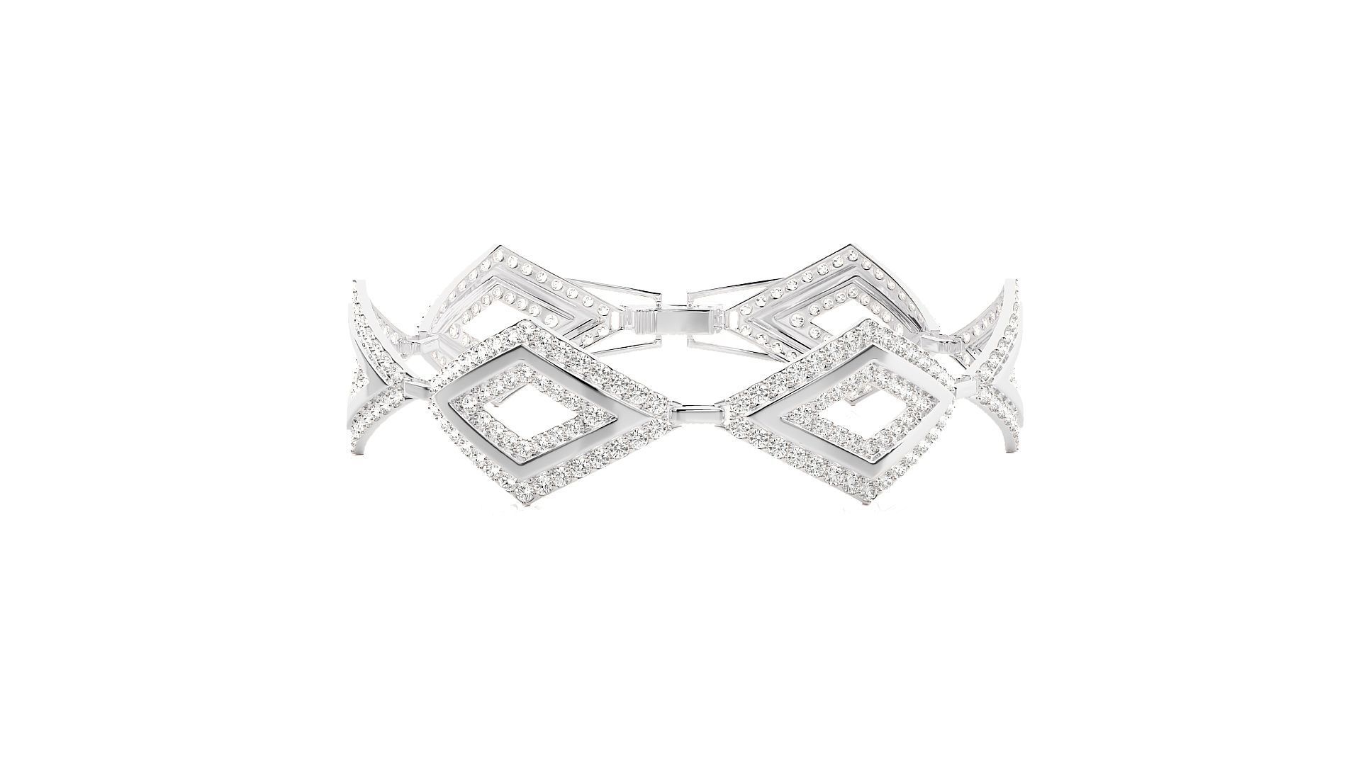 Diamond Bracelet 3D print model  3D print model_7